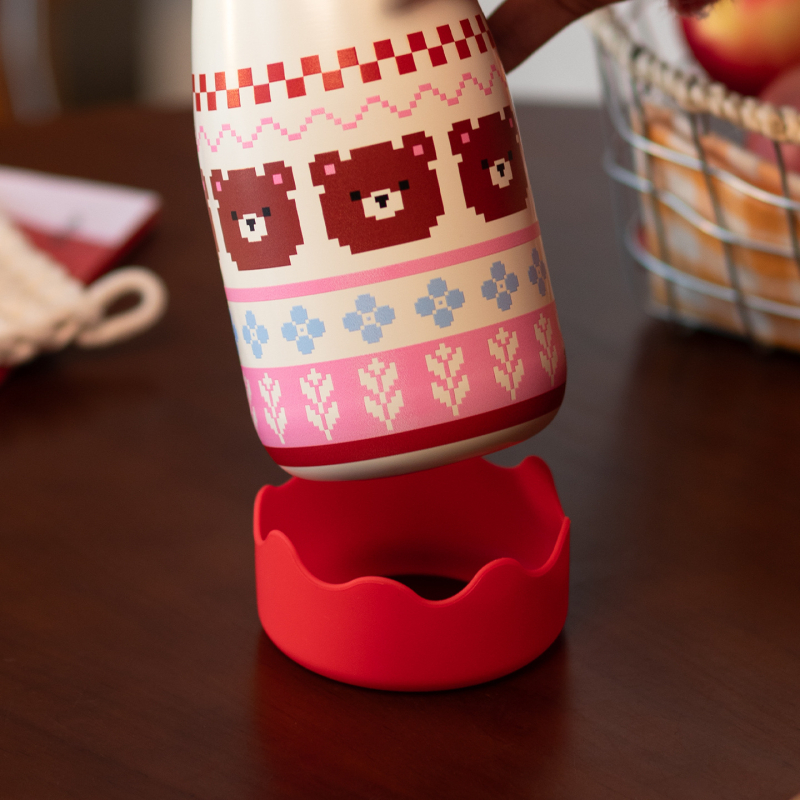 Cană termică Apple Cup cu mâner, din oțel inoxidabil, design modern, drăguț