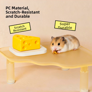 Hamster dvokatna kavez s ukrasima za uređenje, skloništem, penjanjem, kristalnim stolom i igračkama