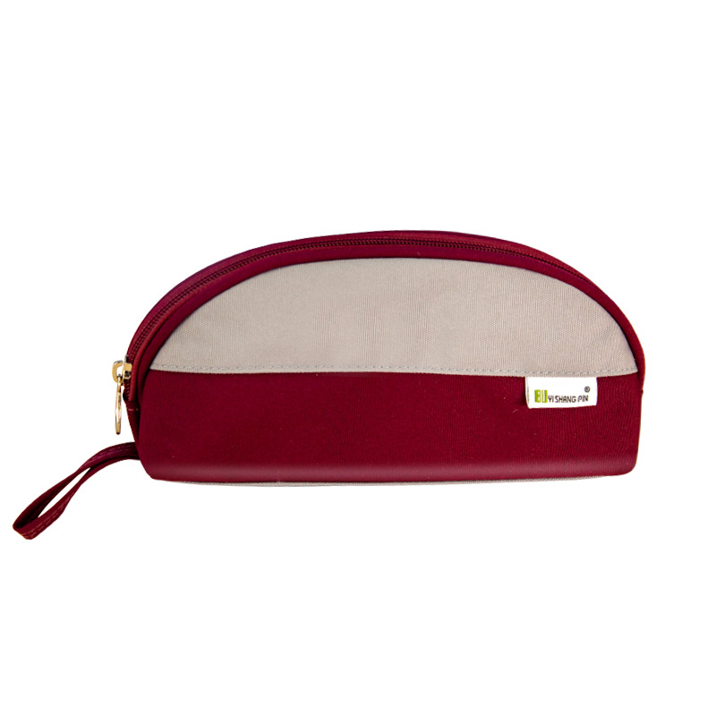Penar în formă de scoică, cu blocuri de culoare, capacitate mare, pentru elevi, stil minimalist, husă de depozitare retro-artistică