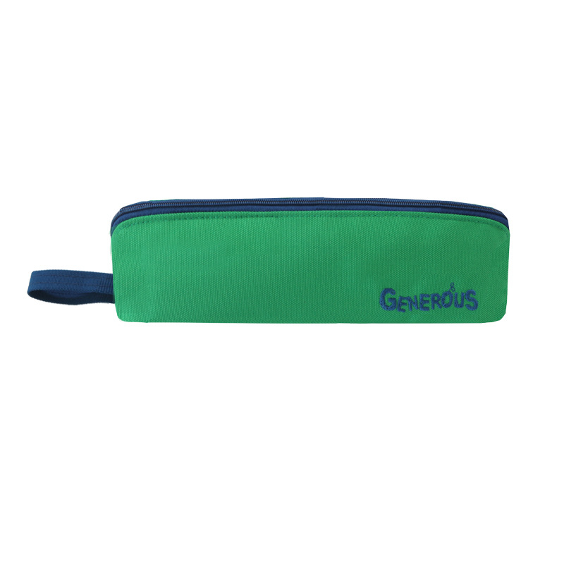 Etui multifunctional orizontal pentru elevi - capacitate mare, material Oxford, albastru și roz, fermoar comod
