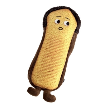 Etui plușat pentru creioane, în formă de toast pufos, stil japonez, fată drăguță, design creativ nou 2025
