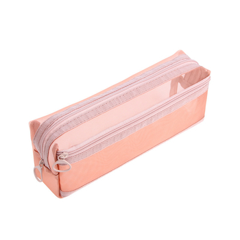 Penar din plasă transparent, design minimalist, două straturi, capacitate mare, fermoar