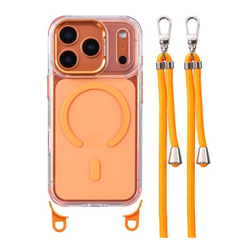 Magnetska zaštita za iPhone 17 Pro Max otporna na padove, visoke prozirnosti, s kaišem za nošenje