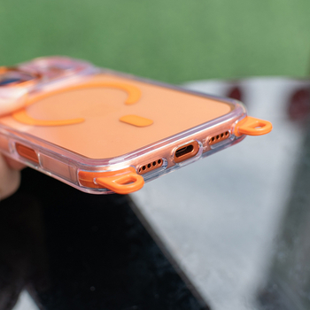 Magnetska zaštita za iPhone 17 Pro Max otporna na padove, visoke prozirnosti, s kaišem za nošenje