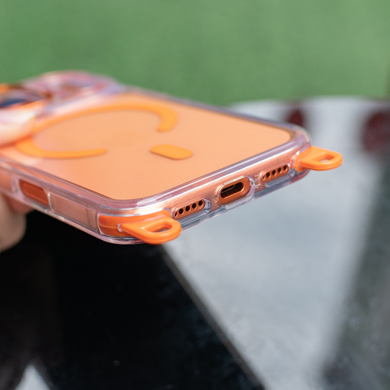 Magnetska zaštita za iPhone 17 Pro Max otporna na padove, visoke prozirnosti, s kaišem za nošenje