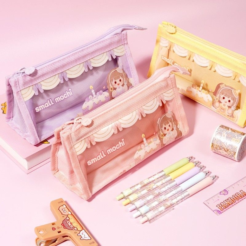 Noua serie Mochi Cake — husă din pânză, capacitate mare, pentru planner și pixuri