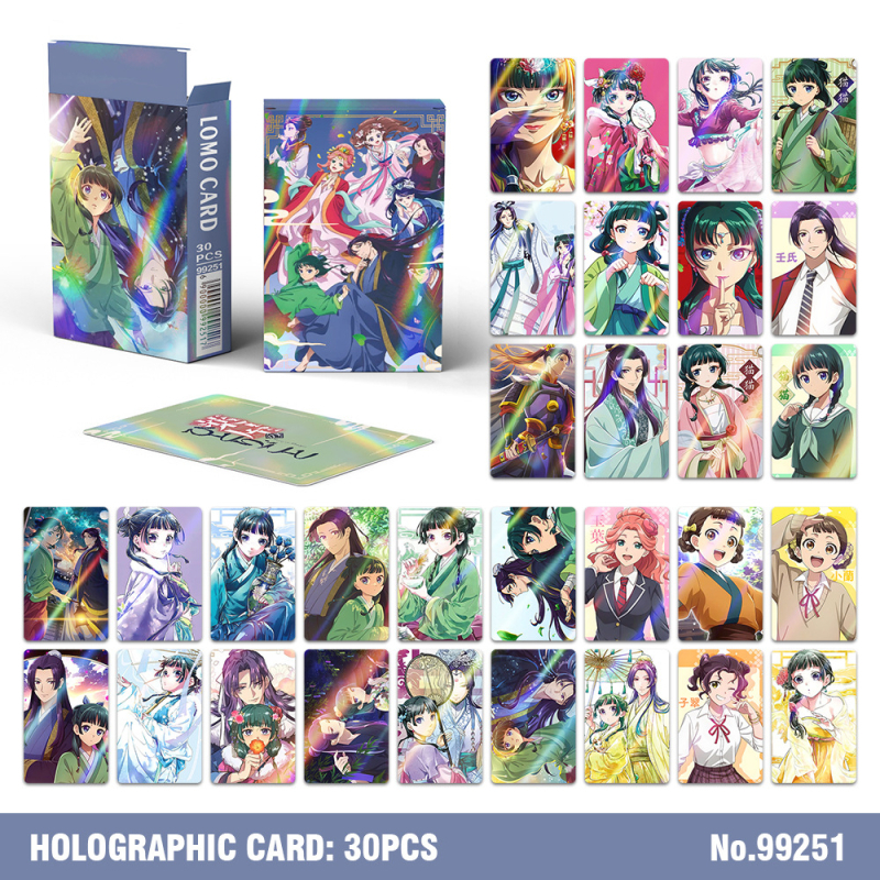 Set nou de 30 carduri laser: carduri anime flash, holografice, cu două fețe, carduri Lomo cadou