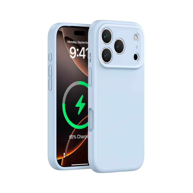 Tečni silikon magnetsko kućište za iPhone 17 Pro Max, potpuno pokriće, precizni otvori i integrirani dizajn gumba