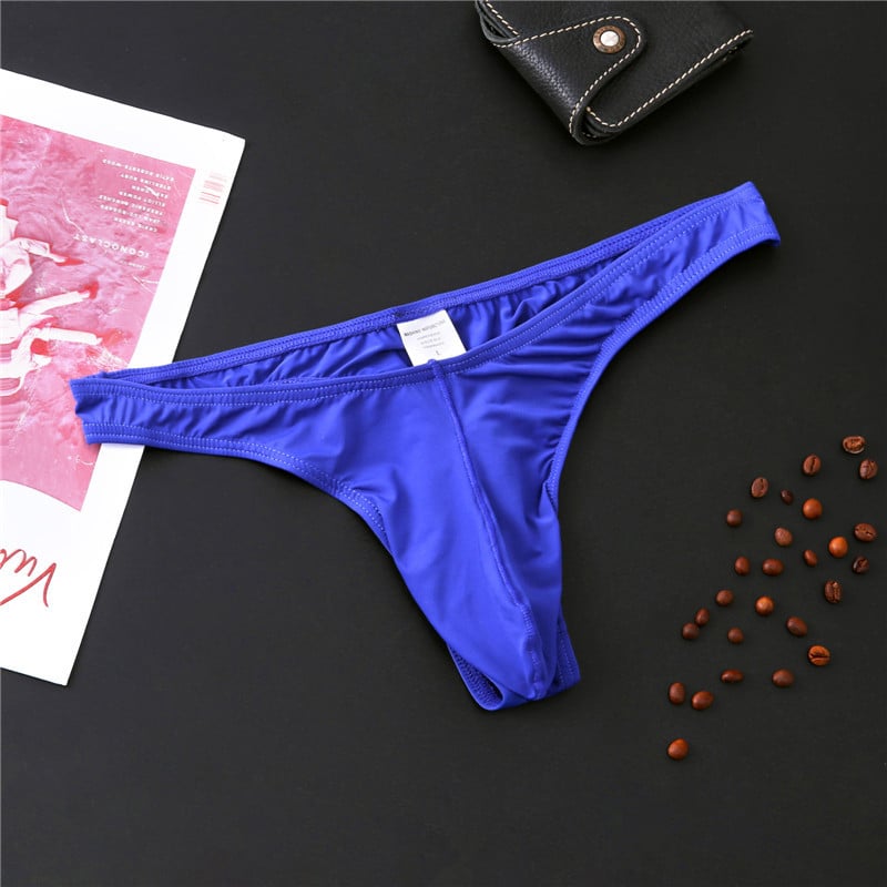 Ljetne muške thong gaćice od Ice Silk, prozračne, niski struk, bez šavova, ružičaste boje