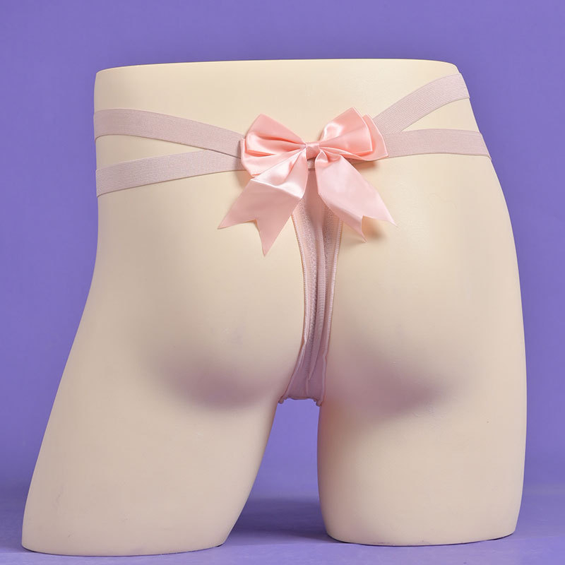 2025 novi Bow-knot čipkasti tanga set, prozirni trokutasti dizajn, svilenkasto glatko, elastično