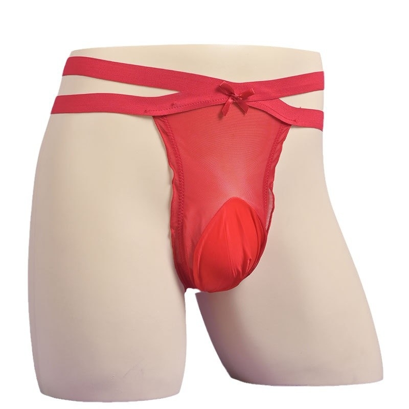 2025 novi Bow-knot čipkasti tanga set, prozirni trokutasti dizajn, svilenkasto glatko, elastično