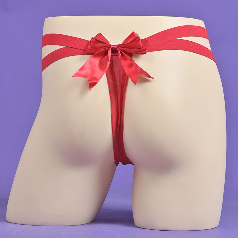 2025 novi Bow-knot čipkasti tanga set, prozirni trokutasti dizajn, svilenkasto glatko, elastično
