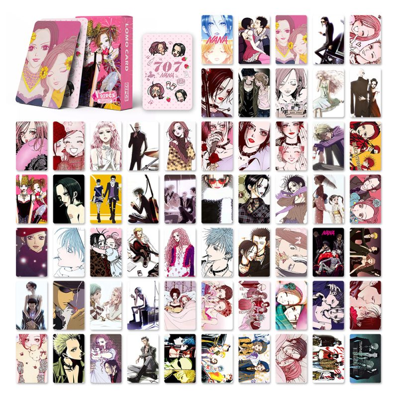 Set cu 92 de carduri anime Nana: carduri foto color de înaltă definiție, stickere Nana, felicitări în stil 2D Lomo