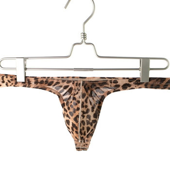 Muške gaćice s leopard uzorkom, niski rez, prozračne, s konturnom džepom, stil T-back