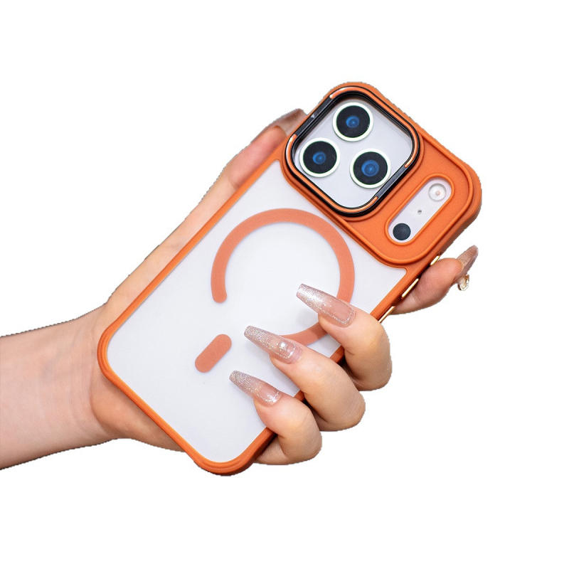 Držač s kožnim dojmom za iPhone 17 Pro Max magnetska futrola