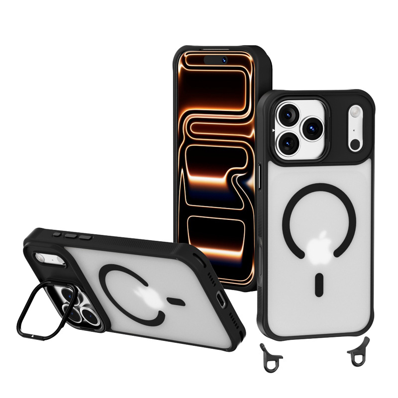Držač s kožnim dojmom za iPhone 17 Pro Max magnetska futrola