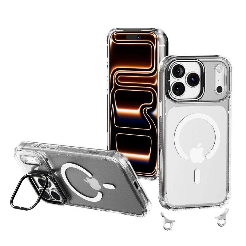 Držač s kožnim dojmom za iPhone 17 Pro Max magnetska futrola