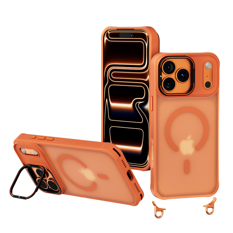 Držač s kožnim dojmom za iPhone 17 Pro Max magnetska futrola