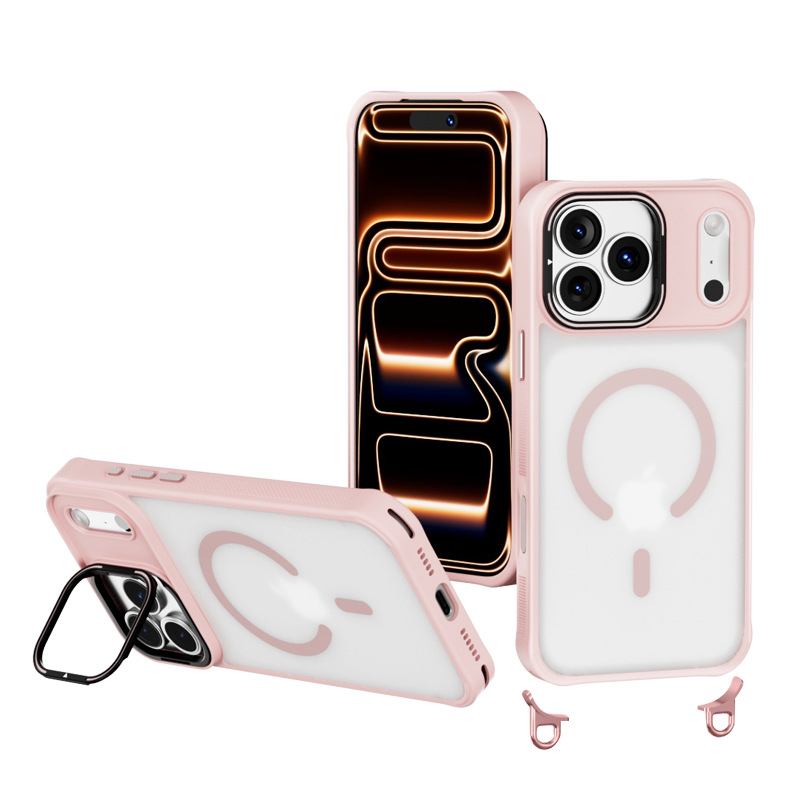 Držač s kožnim dojmom za iPhone 17 Pro Max magnetska futrola