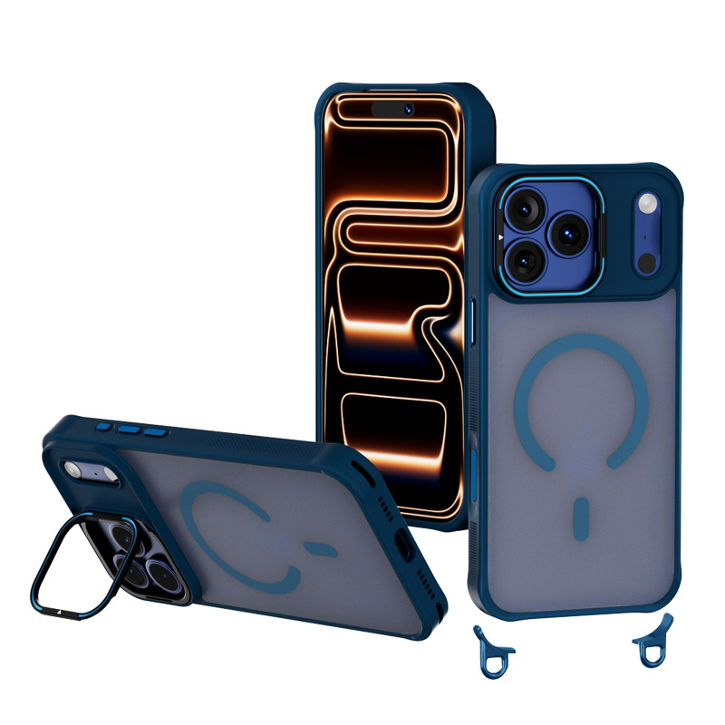 Držač s kožnim dojmom za iPhone 17 Pro Max magnetska futrola