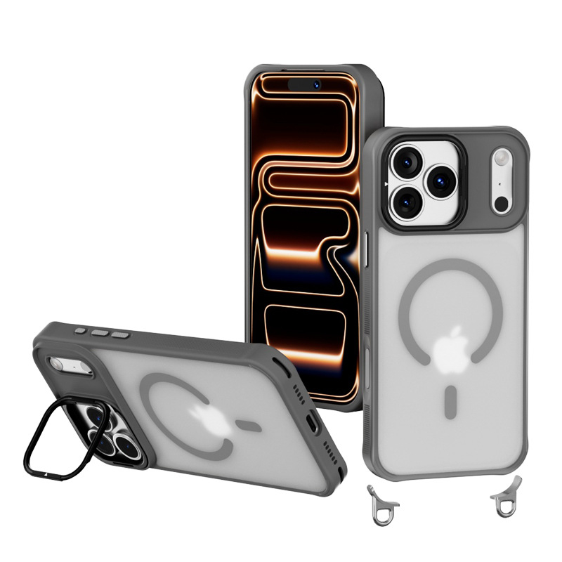 Držač s kožnim dojmom za iPhone 17 Pro Max magnetska futrola