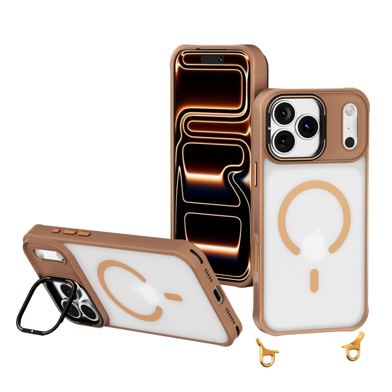 Držač s kožnim dojmom za iPhone 17 Pro Max magnetska futrola