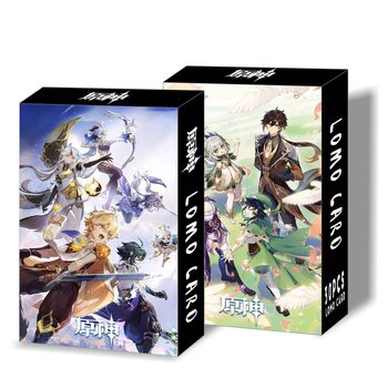 Noua sosire: Genshin Impact 30 de carduri LOMO, carduri foto în cutie, semn de carte și felicitări – suveniruri anime