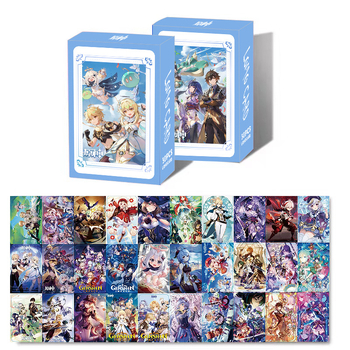 Noua sosire: Genshin Impact 30 de carduri LOMO, carduri foto în cutie, semn de carte și felicitări – suveniruri anime