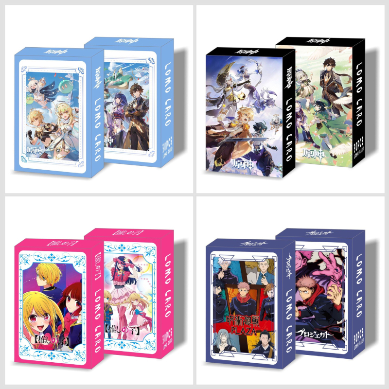 Noua sosire: Genshin Impact 30 de carduri LOMO, carduri foto în cutie, semn de carte și felicitări – suveniruri anime