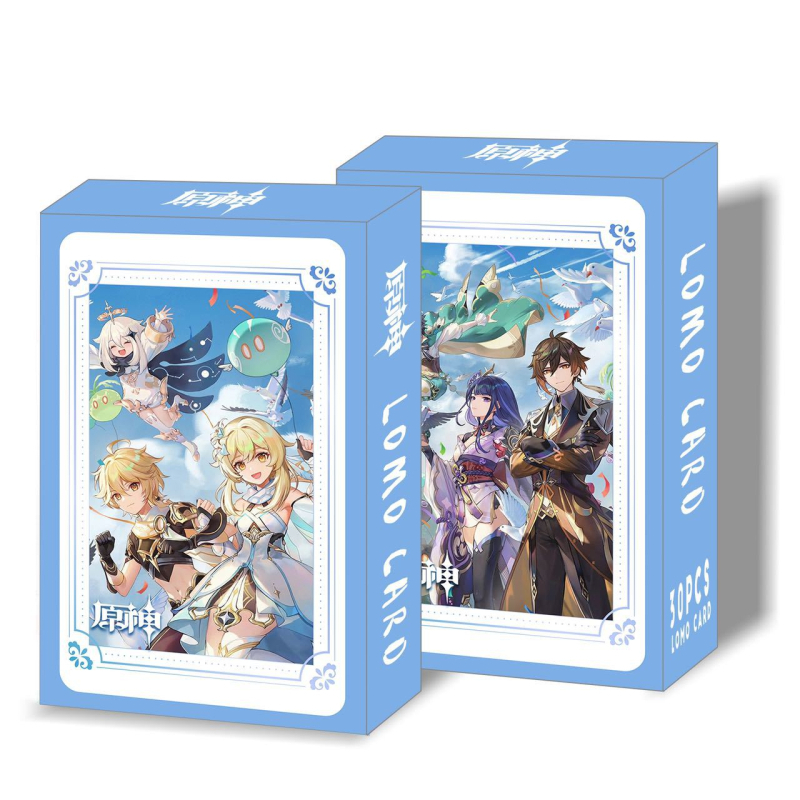 Noua sosire: Genshin Impact 30 de carduri LOMO, carduri foto în cutie, semn de carte și felicitări – suveniruri anime
