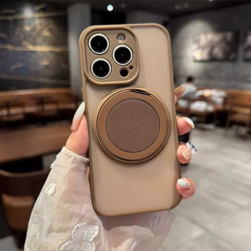 Kućište za iPhone s matnom površinom i okretajućim magnetskim stalkom