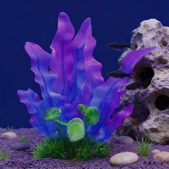 Yuzhijing Dekor krajolka akvarija – plastične umjetne vodene biljke za akvarij, 22 cm