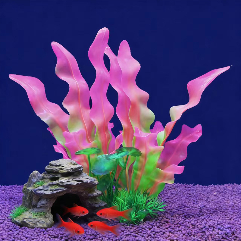 Yuzhijing Dekor krajolka akvarija – plastične umjetne vodene biljke za akvarij, 22 cm