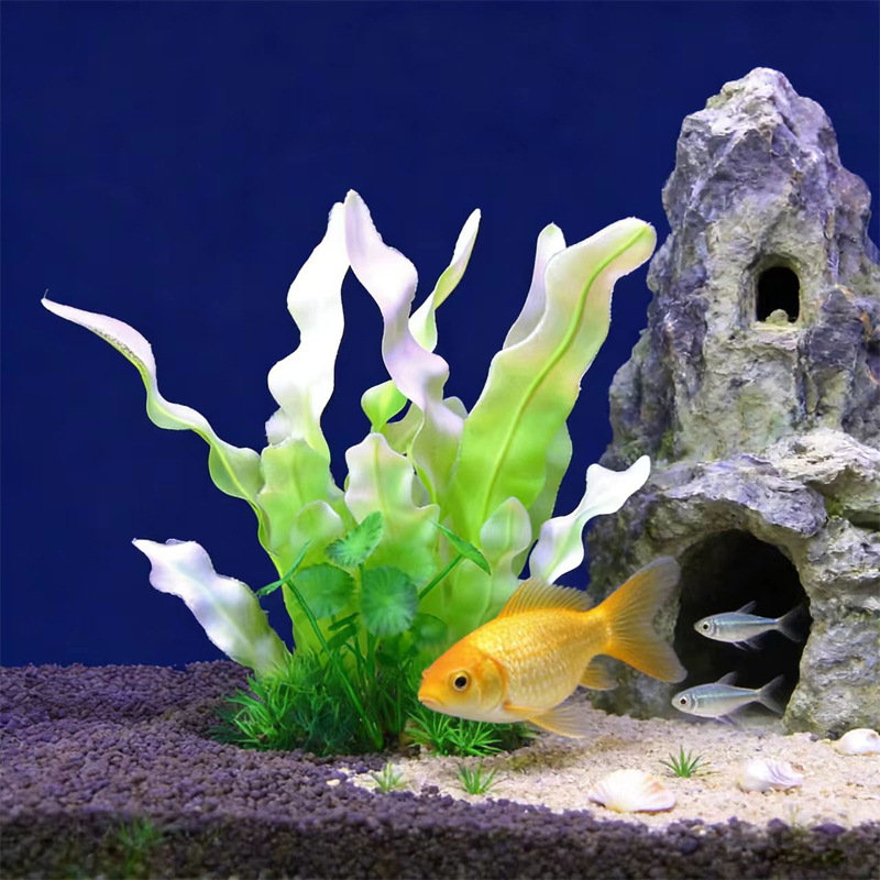 Yuzhijing Dekor krajolka akvarija – plastične umjetne vodene biljke za akvarij, 22 cm