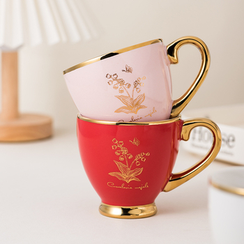 Ceașcă ceramică electrogalvanizată, design creativ, pentru casă și birou, potrivită pentru ceai de după-amiază și cafea, cadou de amintire