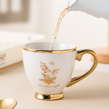 Ceașcă ceramică electrogalvanizată, design creativ, pentru casă și birou, potrivită pentru ceai de după-amiază și cafea, cadou de amintire