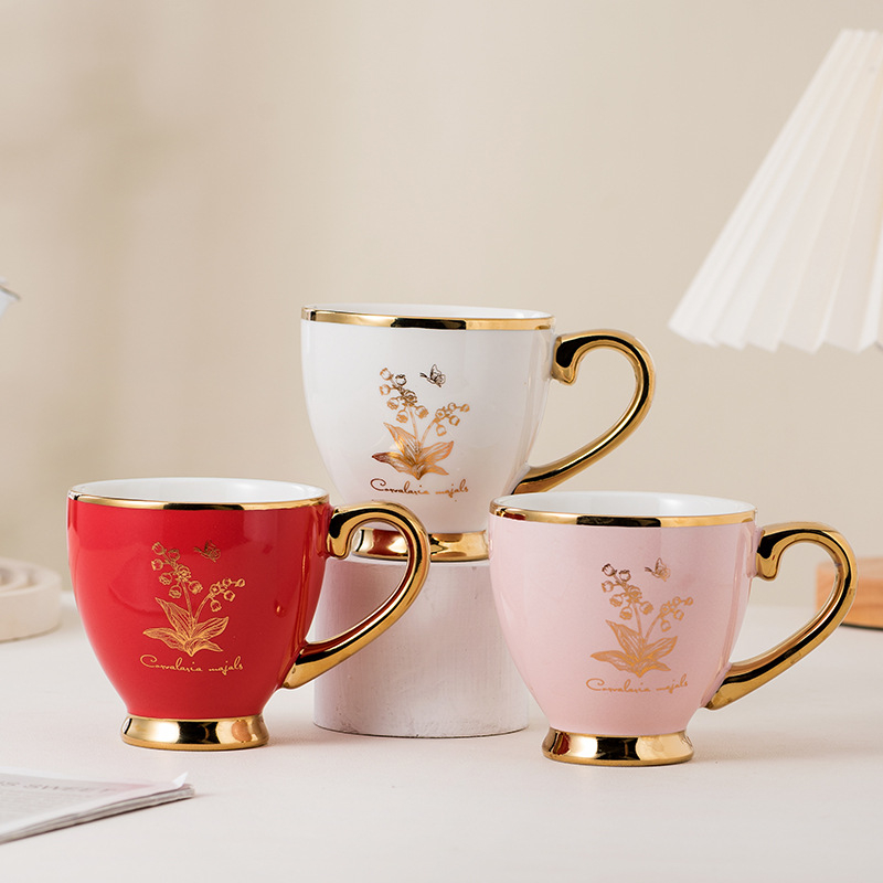 Ceașcă ceramică electrogalvanizată, design creativ, pentru casă și birou, potrivită pentru ceai de după-amiază și cafea, cadou de amintire