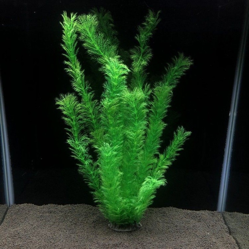 Umjetna akvarijska biljka s bambusovim lišćem, 38 cm, plastična dekoracija za akvarij