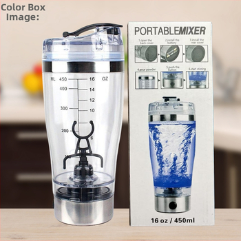 Shaker pentru proteine, capacitate mare, încărcare USB, amestecare automată pentru sport și fitness