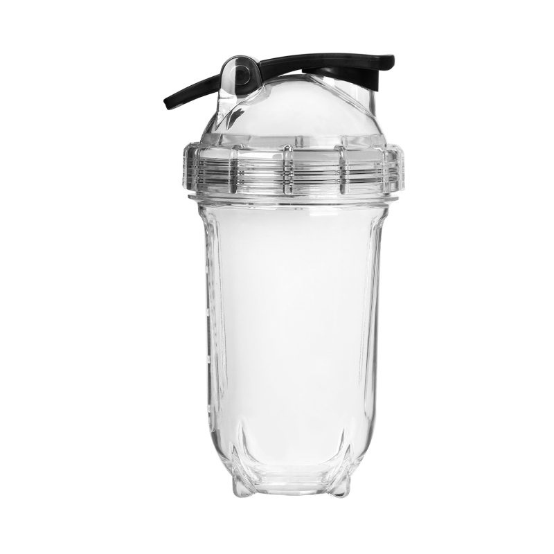 Shaker din Tritan, brevetat, 500 ml, pentru pudră proteică, recipient sport transparent