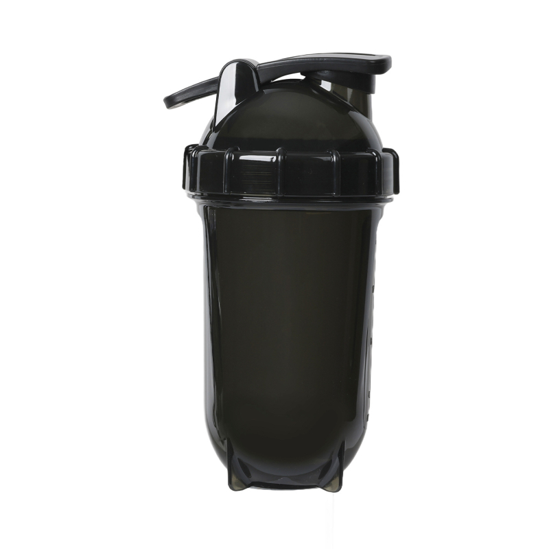 Shaker din Tritan, brevetat, 500 ml, pentru pudră proteică, recipient sport transparent