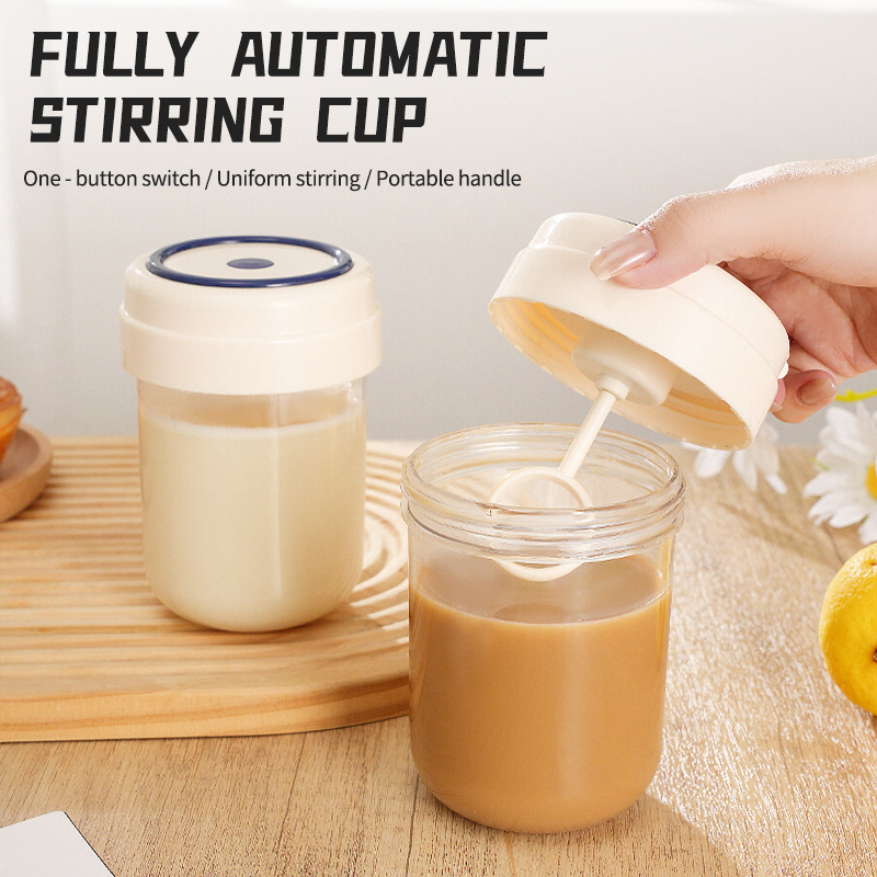 Pahar de amestec cu atingere unică pentru cafea și lapte praf, shaker electric din materiale alimentare