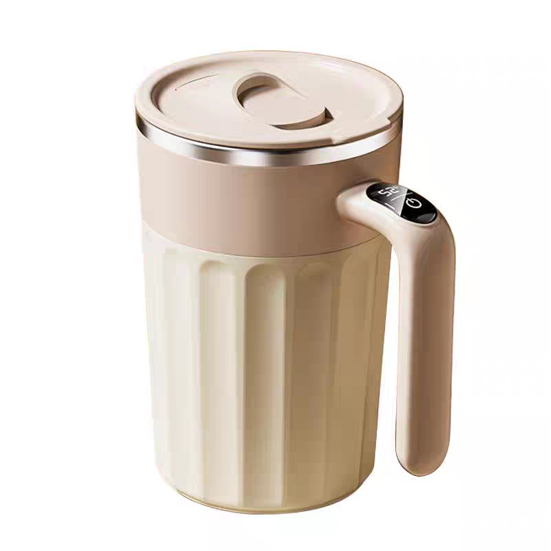 Cană de cafea din oțel inoxidabil 316, electrică, cu afișaj inteligent al temperaturii, ecran digital, amestec automat și capac magnetic