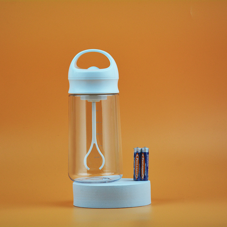 Cupă din plastic rezistentă la temperatură pentru milkshake, cu mâner și scară de măsurare, amestecător electric automat