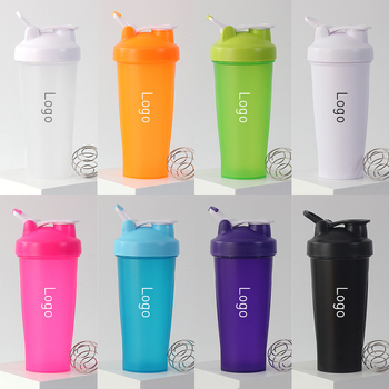 Cana shaker de 600 ml pentru pudră proteică și milkshake – recipient din plastic, sport, portabil, cu opțiune de logo