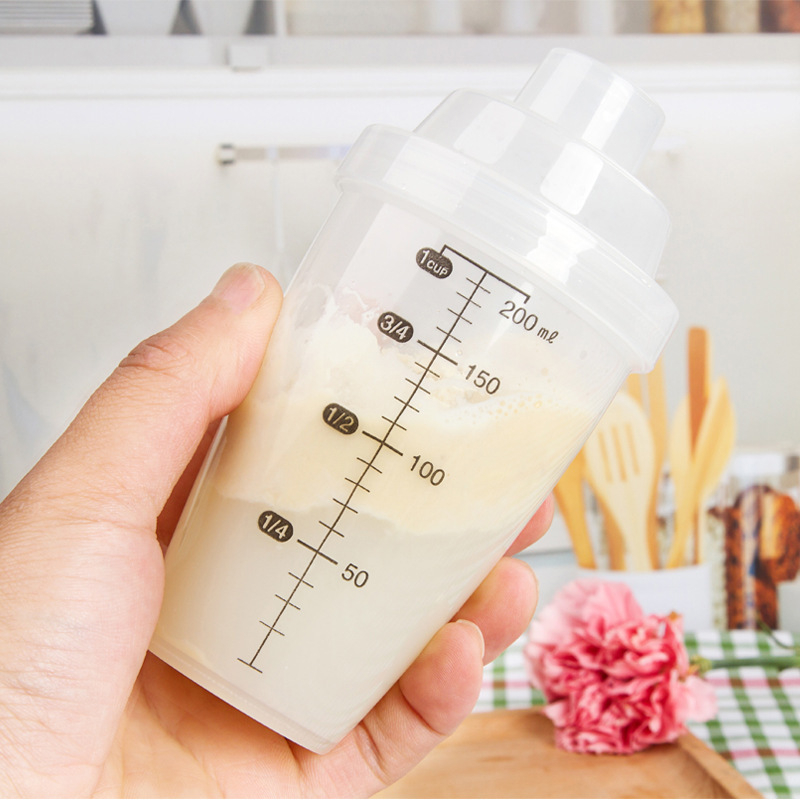 KOKUBO shaker pentru proteine, pahar pentru milkshake și ceai cu lapte, cu scară de măsurare