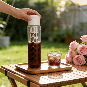 Pahar din sticlă borosilicat pentru cafea, ceainic rezistent la căldură, infuzare la rece și extracție la rece, ceai de fructe acasă