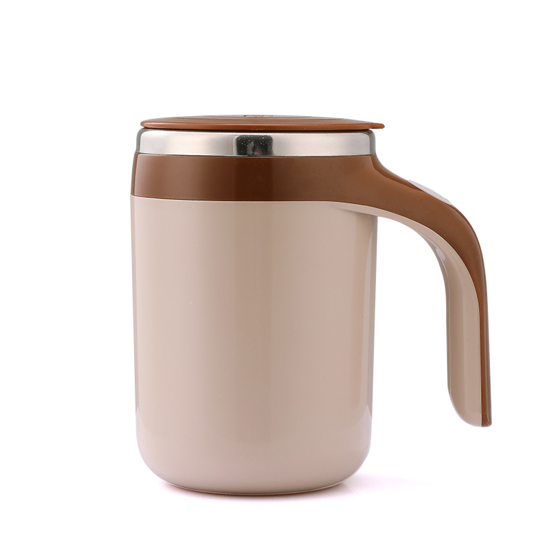 Cană magnetică pentru amestec, reîncărcabilă, din oțel inoxidabil, cu pai, portabilă, cafea pentru uz casnic