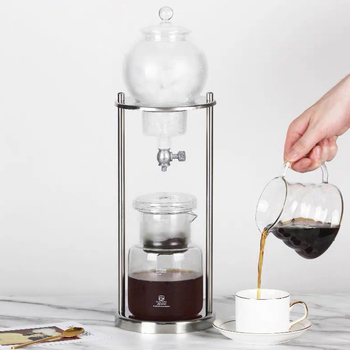Oală din sticlă pentru cafea la rece prin picurare și ceai
