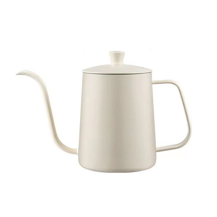 Winwintea ceainic pentru cafea pour-over din oțel inoxidabil 304 cu capac, corp îngroșat, cioc lung și îngust, pentru uz casnic